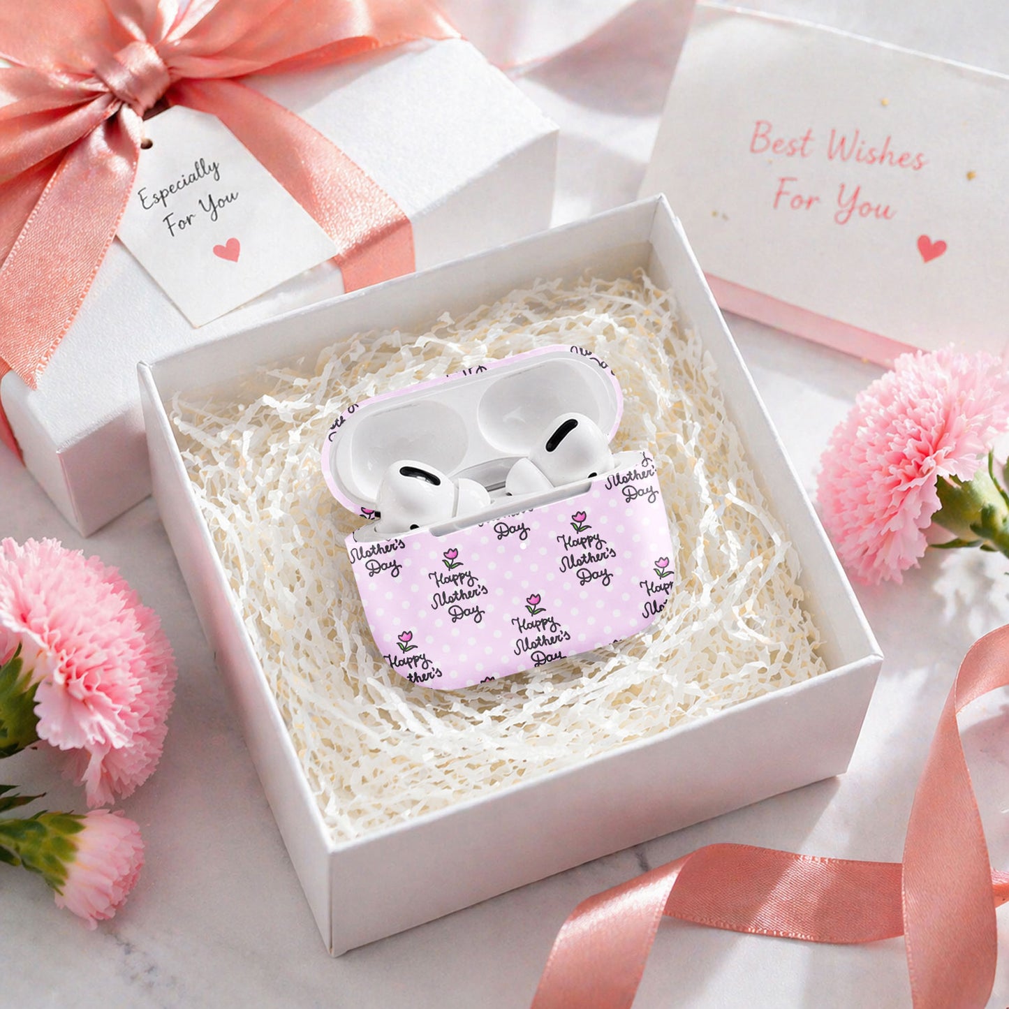 Pink Floral Happy Mother's Day AirPods Case