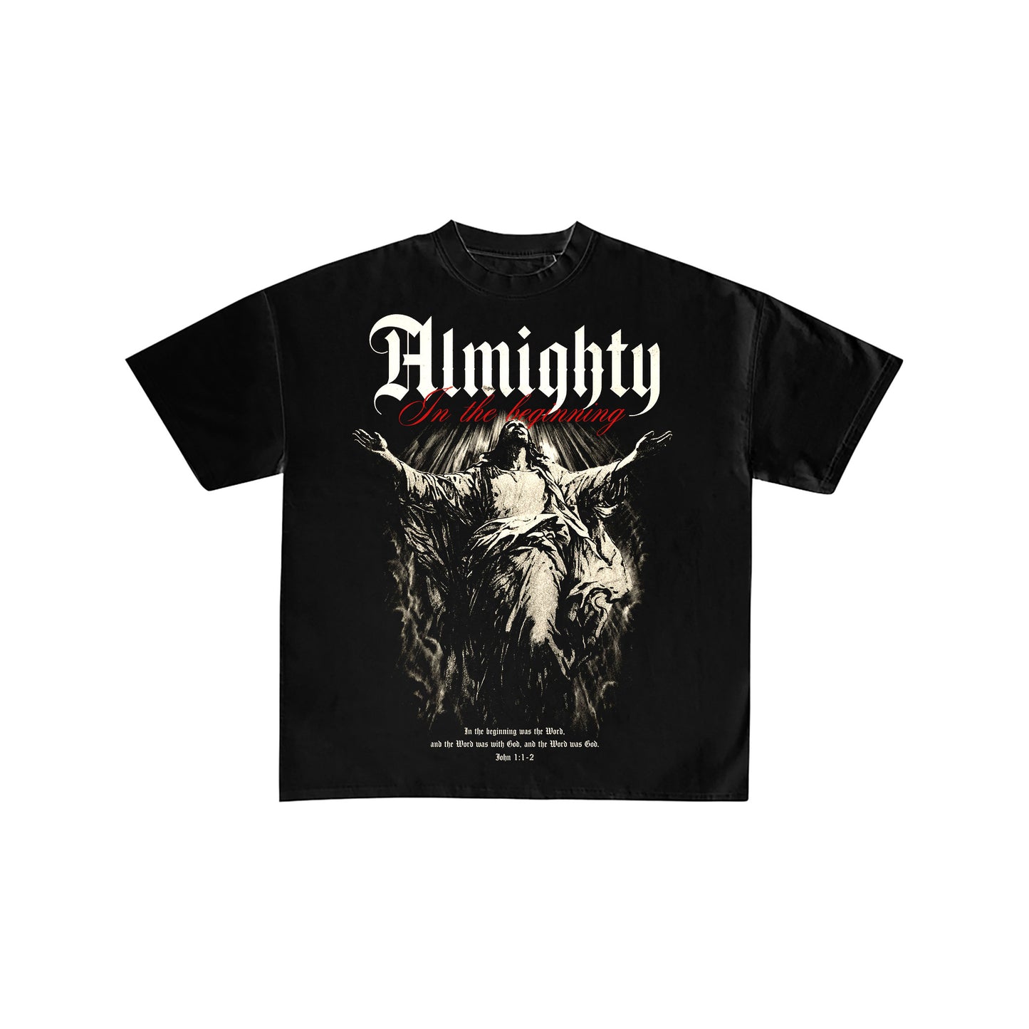 Almighty In the Beginning Oversized Black T-Shirt