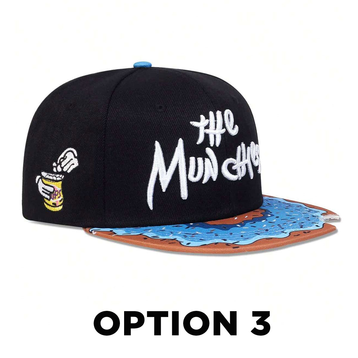 Men's Letter Embroidery Donut Print Hip Hop Baseball Cap