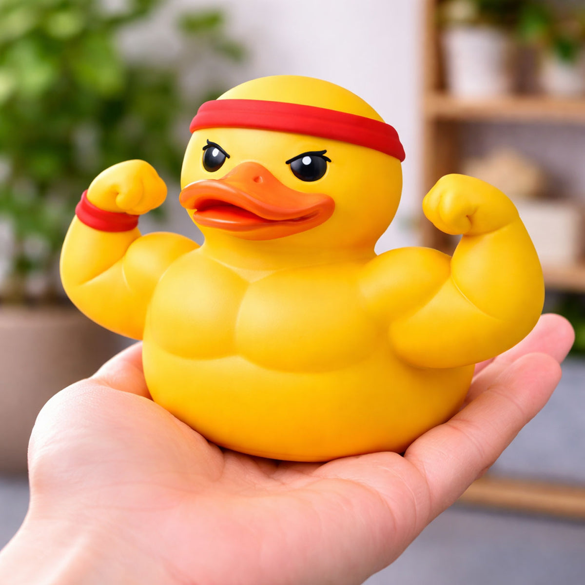 Muscular Bodybuilder Fitness Rubber Duck