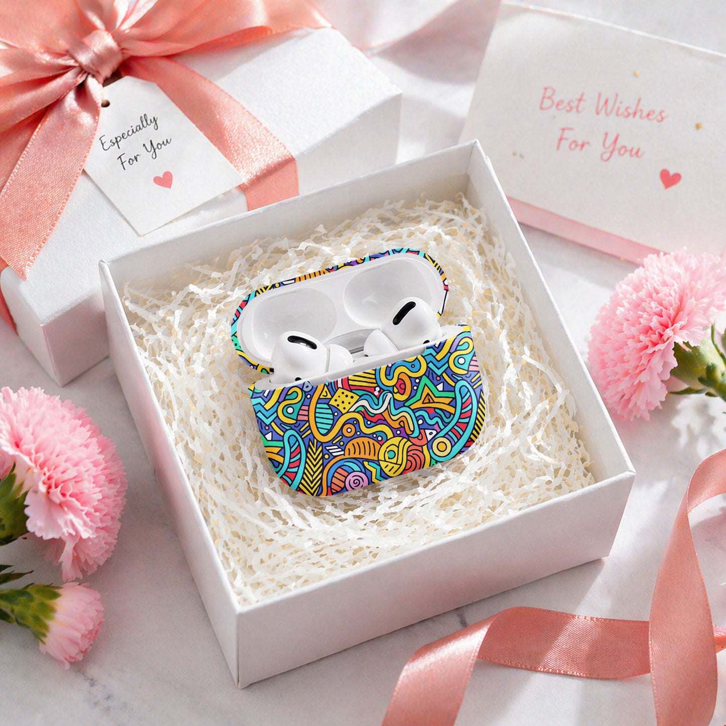 Colorful Abstract Doodle AirPods Case