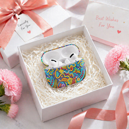 Colorful Abstract Doodle AirPods Case