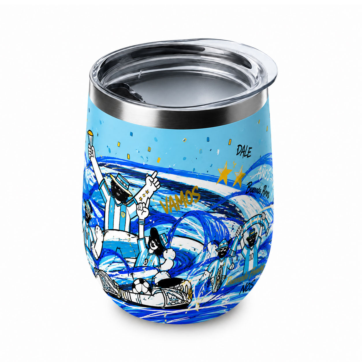Argentina Football Insulated Wine Tumbler