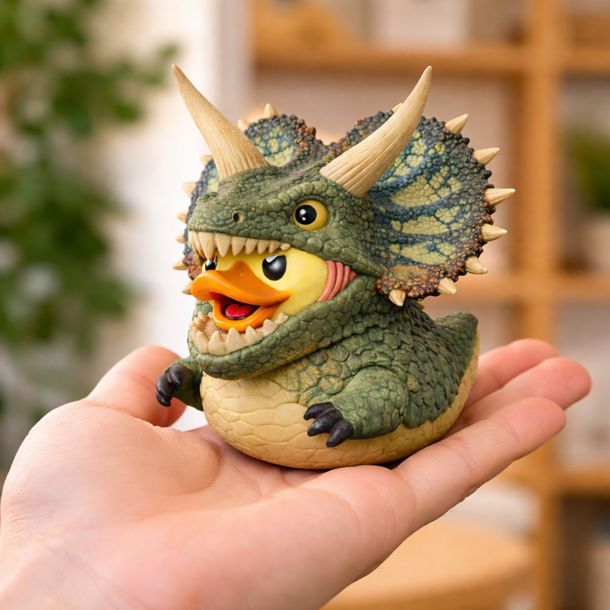 Triceratops Cosplay Rubber Duck Collectible Figurine