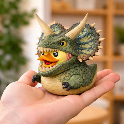 Triceratops Cosplay Rubber Duck Collectible Figurine