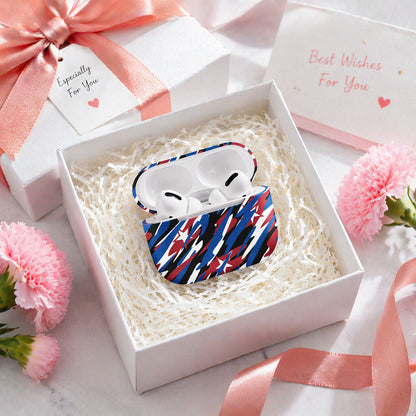 Red White Blue Star Camo AirPods Case