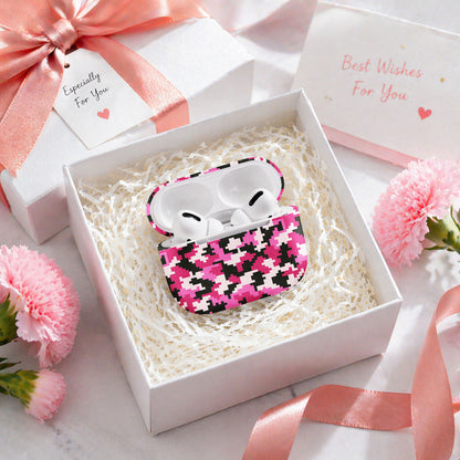 Pink Pixel Digital Camo AirPods Case