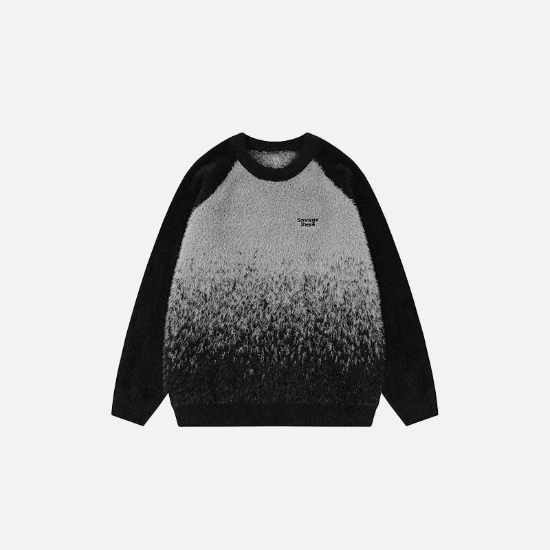 Gradient Ombre Fade Knit Sweater