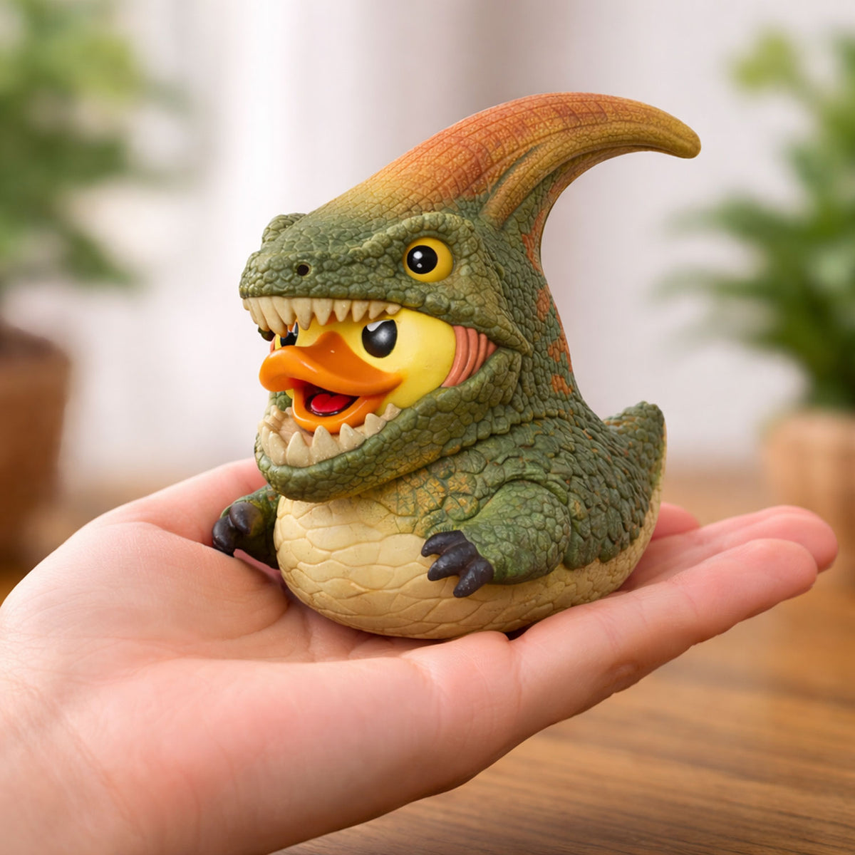 Parasaurolophus Dinosaur Duck Figurine