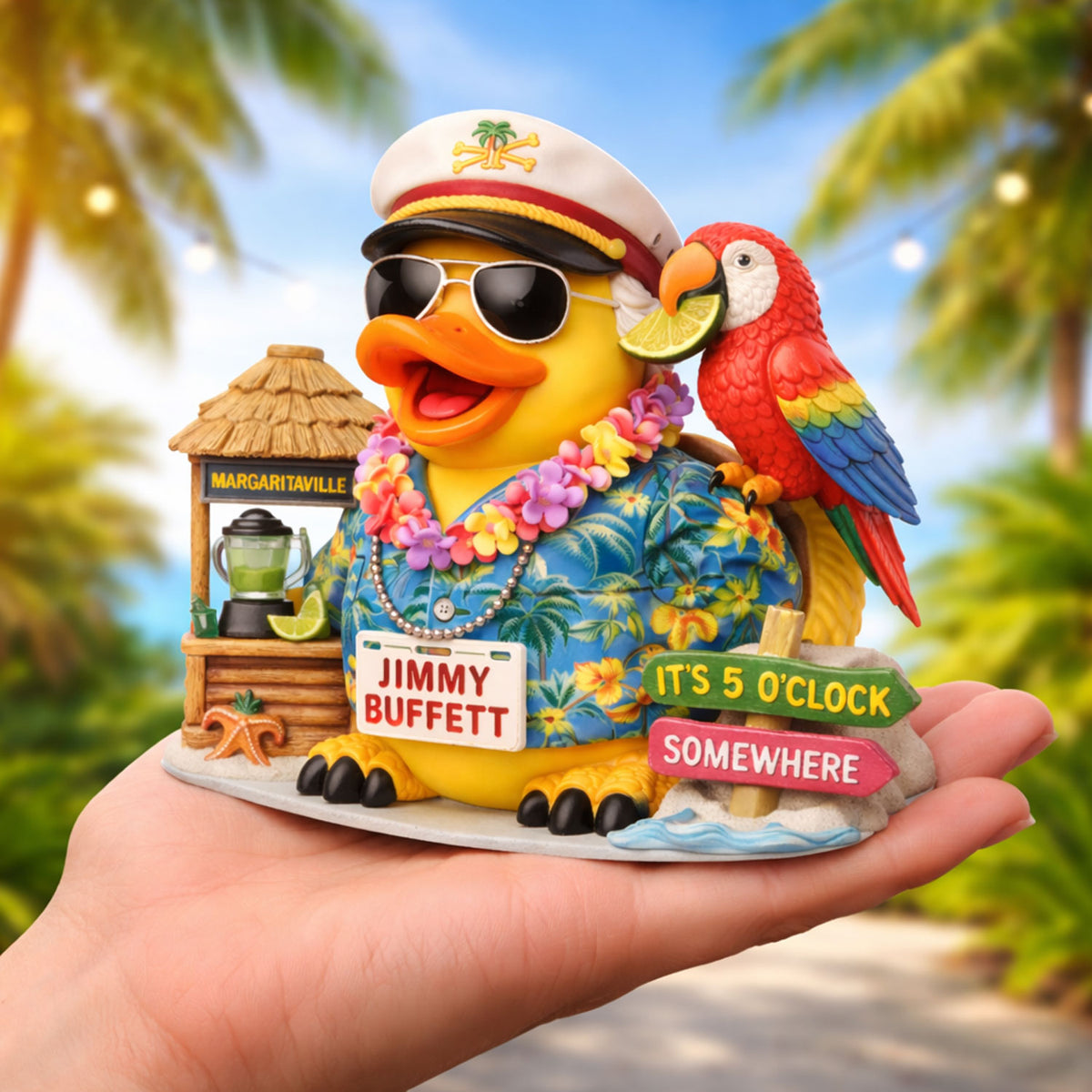 Jimmy Buffett Parrothead Rubber Duck Figure