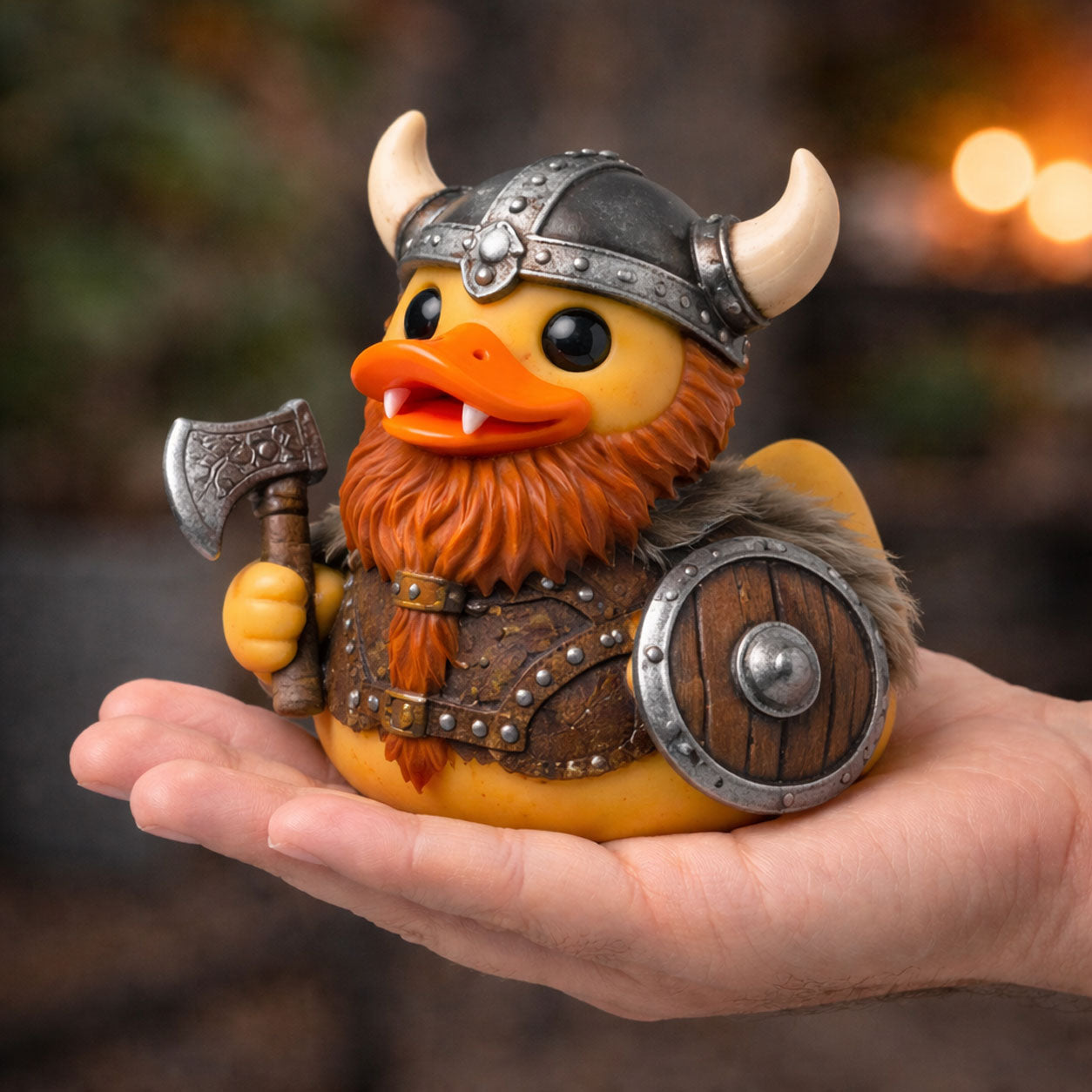 Viking Warrior Bearded Rubber Duck Collectible