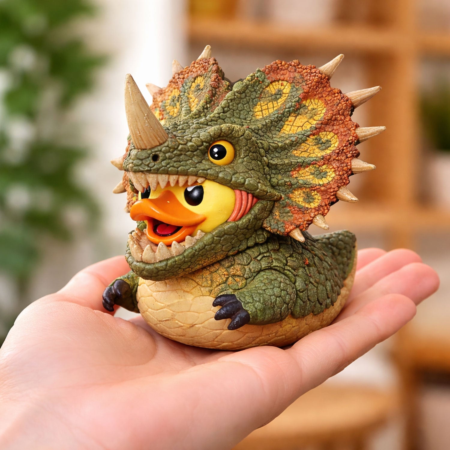 Monoclonius Dinosaur Cosplay Rubber Duck Figurine