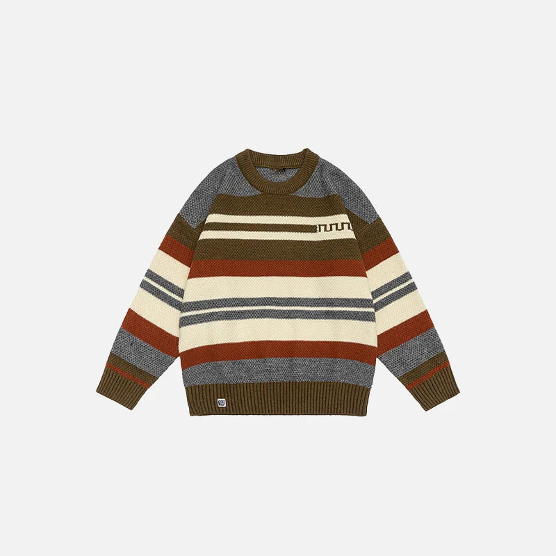 Retro Multi-Stripe Sweater