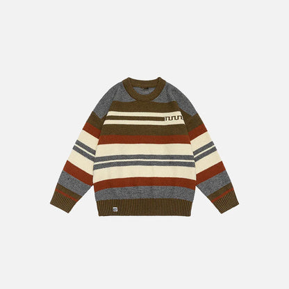 Retro Multi-Stripe Sweater