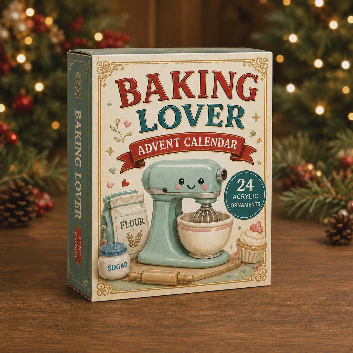 Cookie Kitchen Advent Calendar 2026 - 24-Day Festive Countdown, Acrylic Charms Blind Box - Gift For Bakers