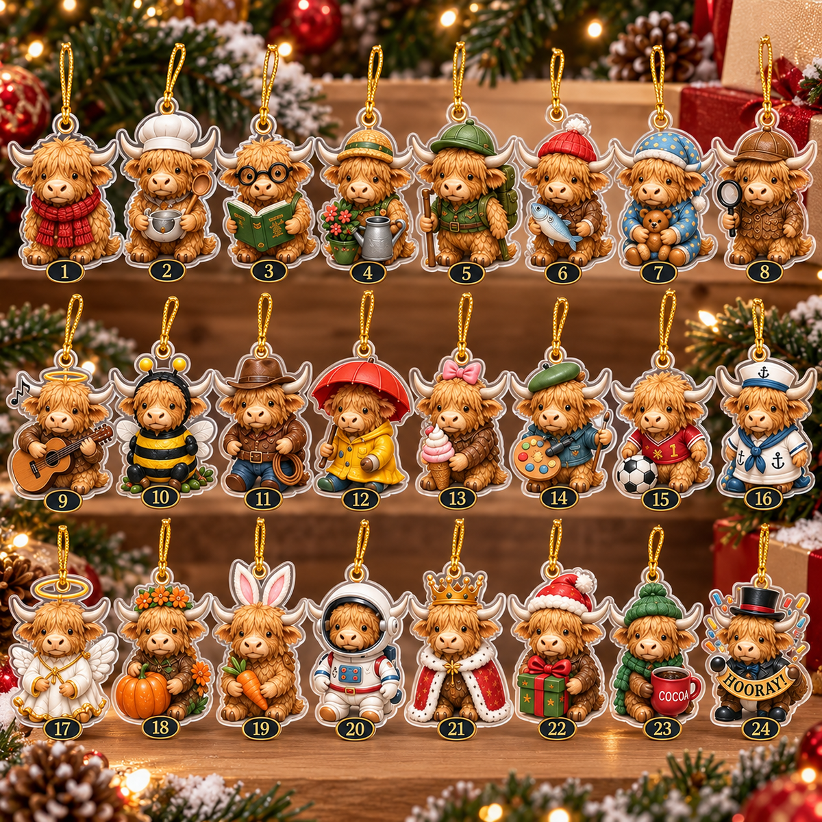 24-Day of Highland Cow Magic Advent Calendar