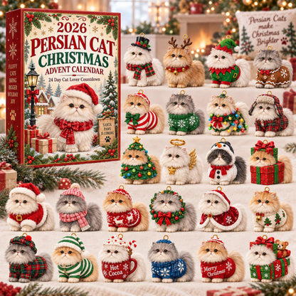 24 Days Pet Lover Advent Calendar 2026, Dog and Cat Christmas Charm Set, Puppy Kitty Blind Box Countdown, Pet Owner Gift