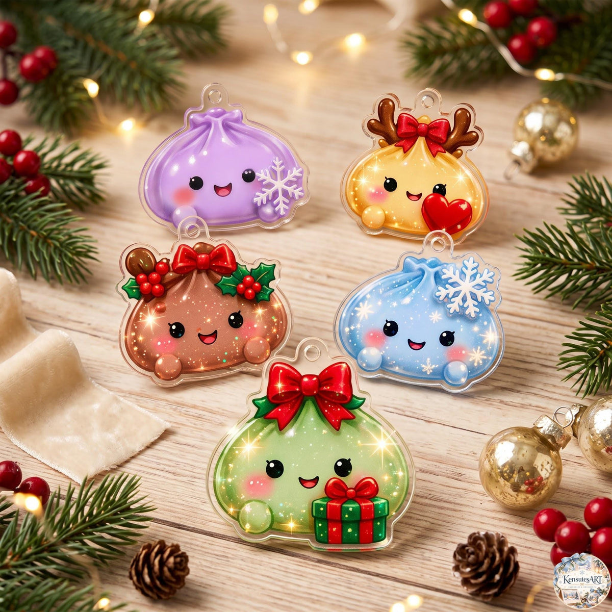 Dumpling Squishy Advent Calendar 2026 | 24 Day Christmas Countdown with Personalized 2D Ornament
