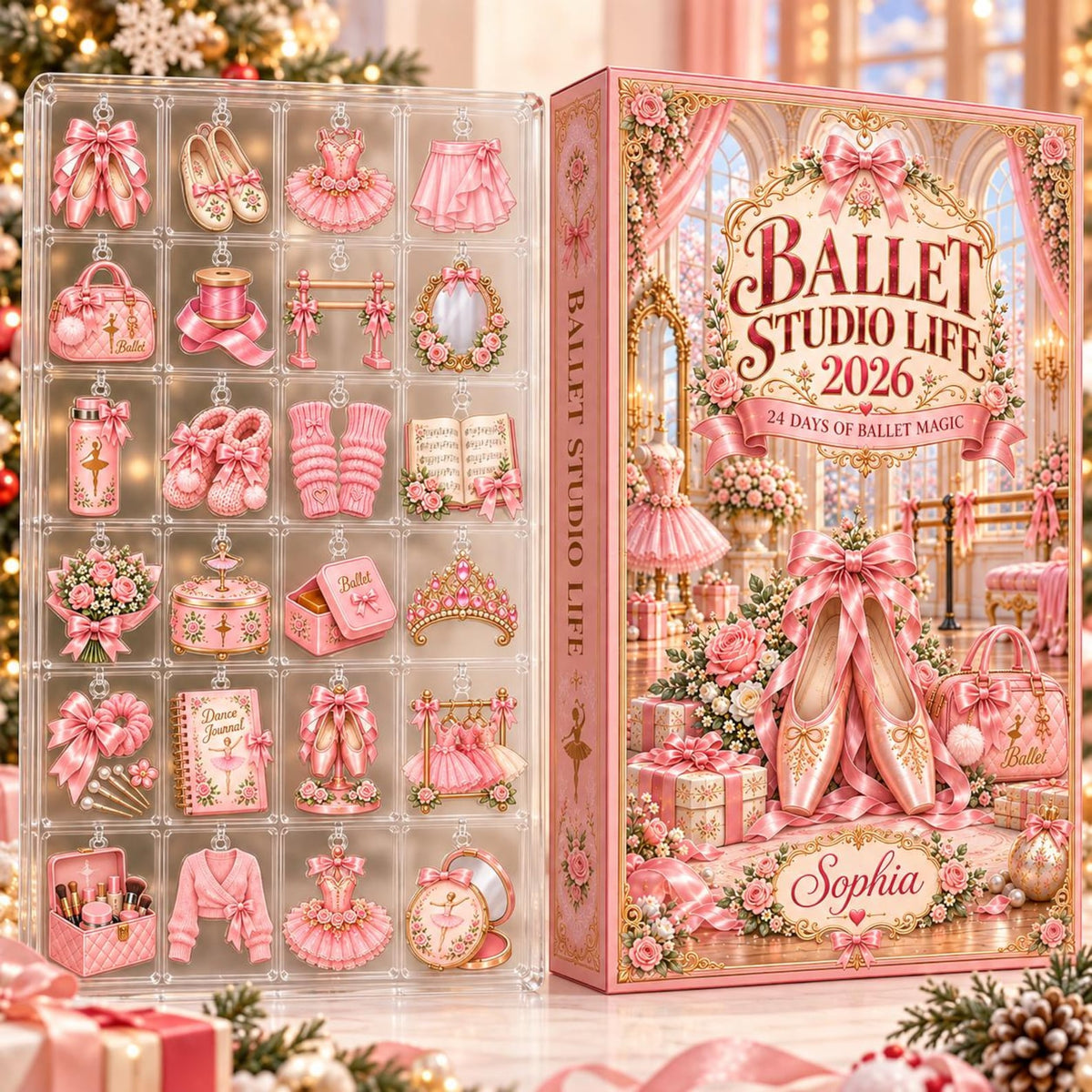 Personalized Ballet Advent Calendar 2026, Ballerina Christmas Blind Box, 24 Day Dance Countdown