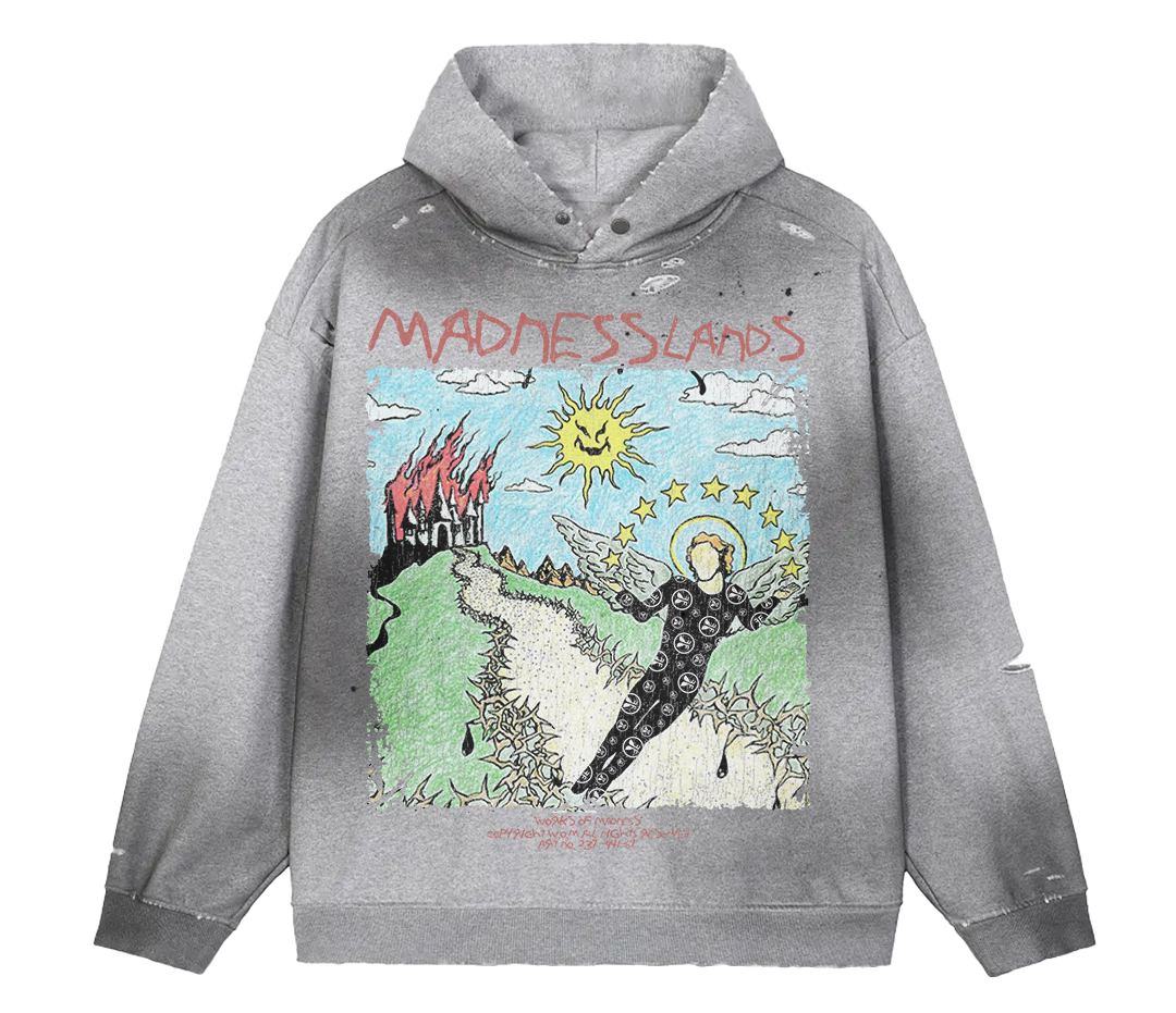 Mad Lands Faded Distress Hoodie