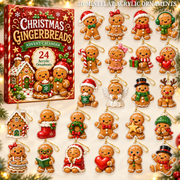 Christmas Gingerbreads Advent Calendar 2026 - 24-Day Festive Countdown, Acrylic Charms Blind Box - Gift For Family Members