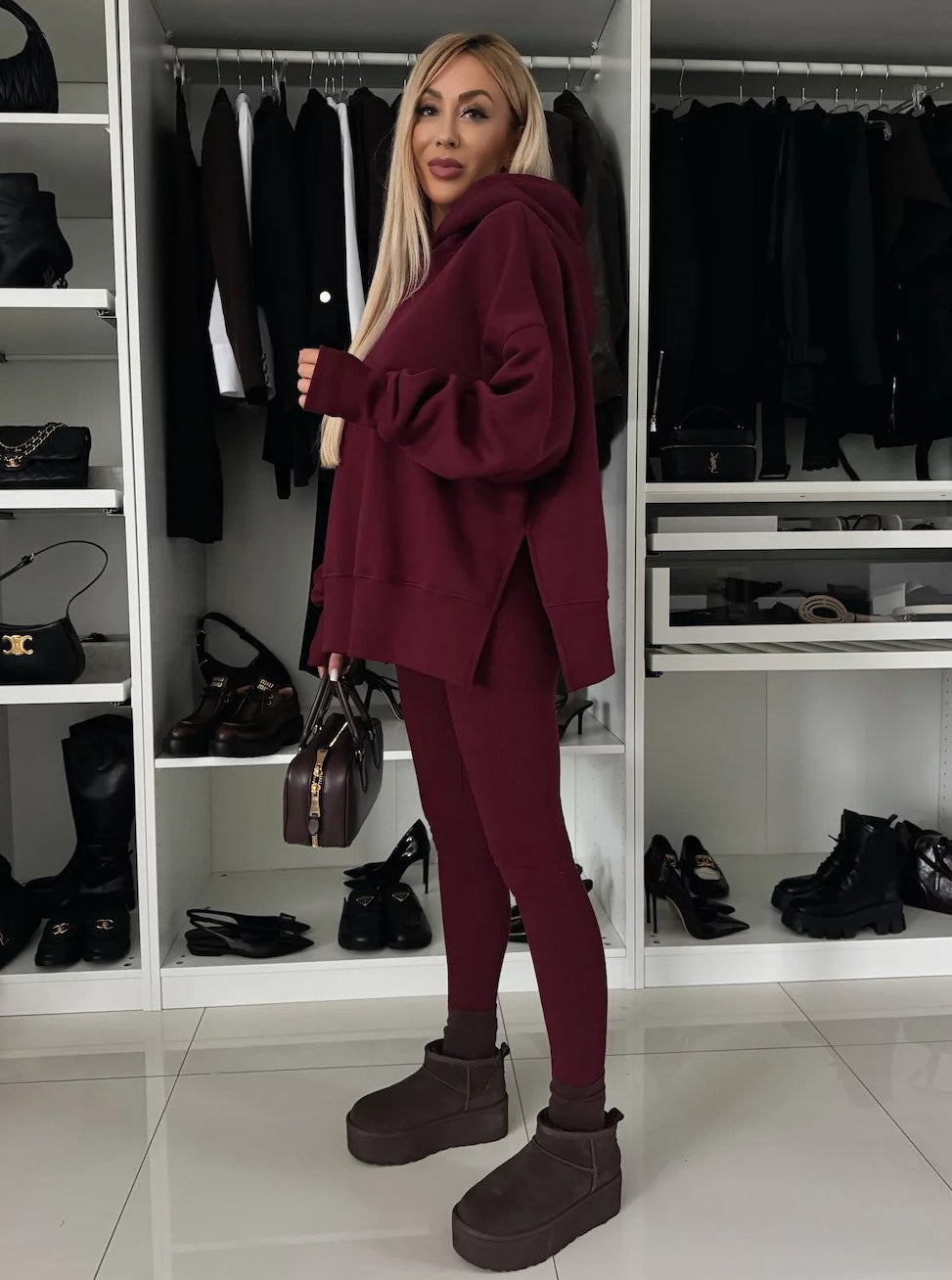 Striped Hoodie Jogger Two Piece Set