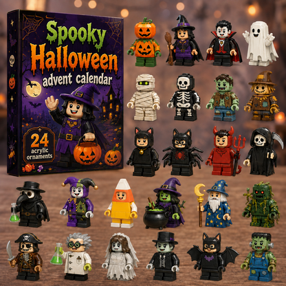 Spooky Halloween Advent Calendar 2026 - 24 Day Spirits Countdown, Acrylic Charms Blind Box, Gift For Horror Fans