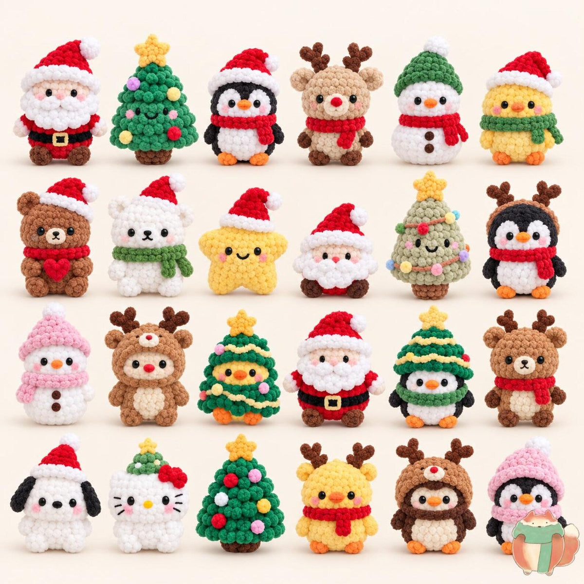 Handmade Crochet Christmas Advent Calendar 2026, 24 Mini Crochet Dolls Countdown Box, Personalized Holiday Decor Gift