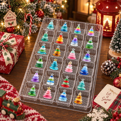 Personalized Sea Glass Advent Calendar Box, Custom Name 24 Charm Christmas Countdown, Beach Lover Holiday Keepsake Gift