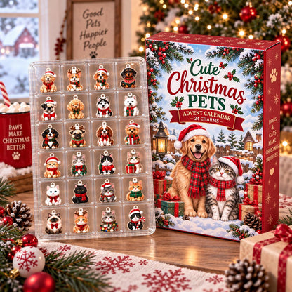 Christmas Pet Advent Calendar 2026, 24 Cute Dog And Cat Charms Countdown Box, Holiday Keepsake Gift For Pet Lovers Kids And Families