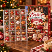 Personalized Christmas Baking Advent Calendar 2026, Custom Name Holiday Countdown