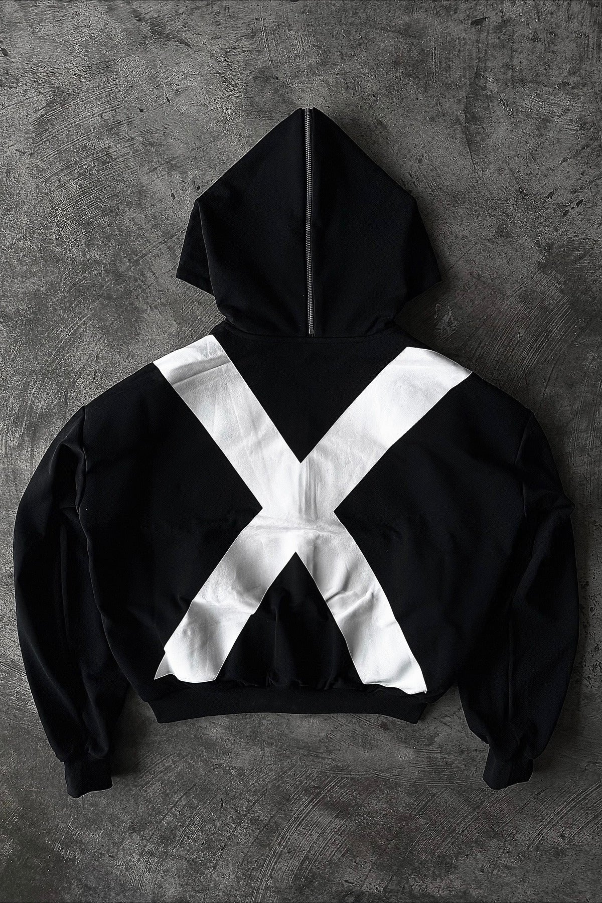 Monochrome Graphic Zip Hoodie