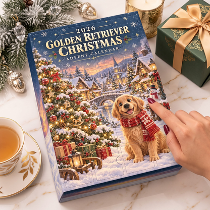 Christmas Golden Advent Calendar 2026 - 24 Day Spirits Countdown, Acrylic Charms Blind Box - Gift For Family