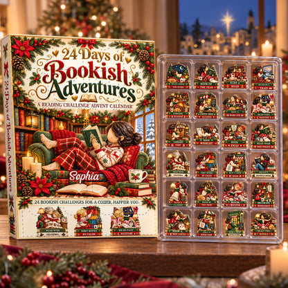 24 Days Of Bookish Adventures Gift For Granddaughter, Daughter, Book Lovers - Personalized Christmas Advent Calendar