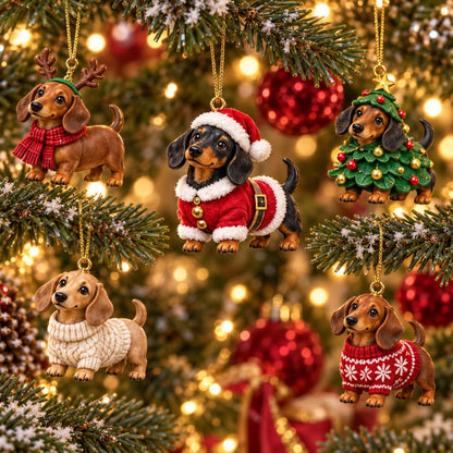 2D Dachshund Advent Calendar 2026,Christmas Weenie Dog Ornaments Countdown,24 Days of Xmas Surprises Gift Box,Dog Lover Gift,Holiday Decor