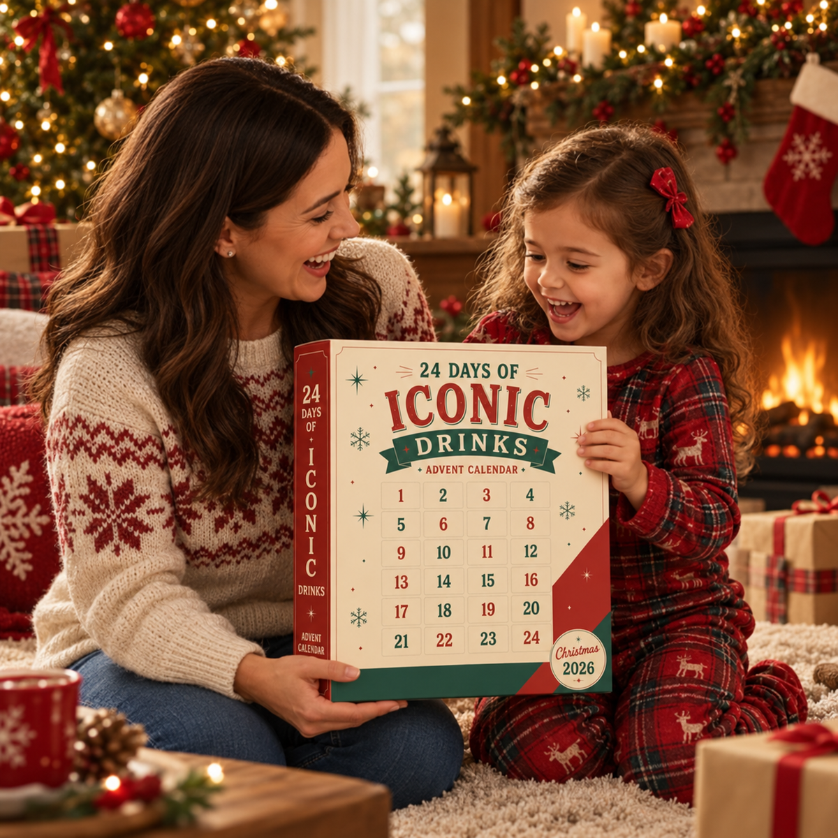 Iconic Drinks Advent Calendar 2026 – 24 Day Christmas Countdown, Retro American Drink Ornament Gift for Kids, Teens & Adults