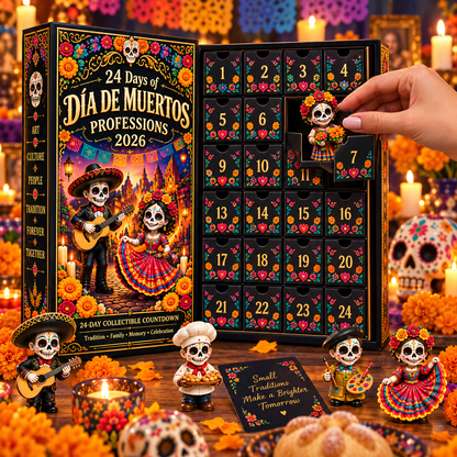 24 Days of Día de Muertos Professions 2026 – 24-Day Collectible Countdown Calendar with 24 Unique Profession Miniatures