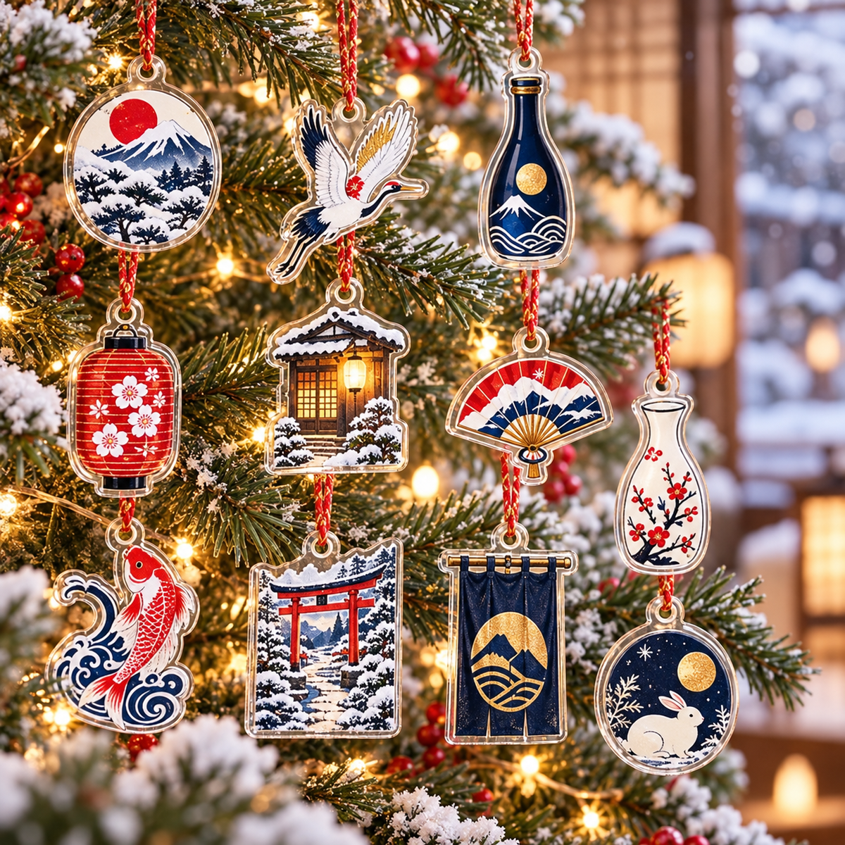 2026 Winter Sake House Advent Calendar, Japanese Winter Holiday Countdown, Unique Christmas Gift With 24 Collectible Charms