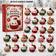A Very Dumpling Christmas Advent Calendar 2026 - 24-Day Festive Countdown, Acrylic Charms Blind Box - Gift For Crochet Lovers