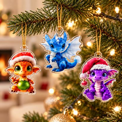 Dragon Advent Calendar | 24PCS Acrylic Ornaments | Fantasy Christmas Countdown | Cute Dragon Decor | Gift for Dragon Lovers | Birthday Gift For Kid