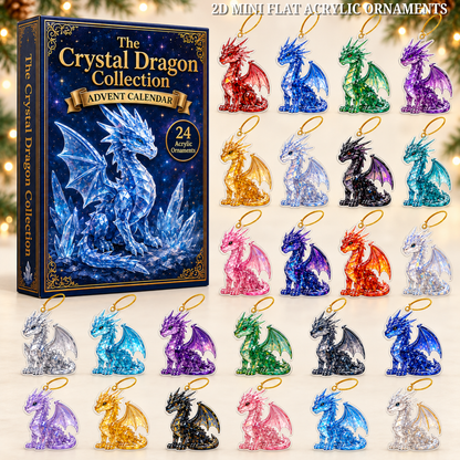 Crystal Dragon Advent Calendar 2026 - 24-Day Festive Countdown, Acrylic Charms Blind Box - Gift For Dragon Lovers