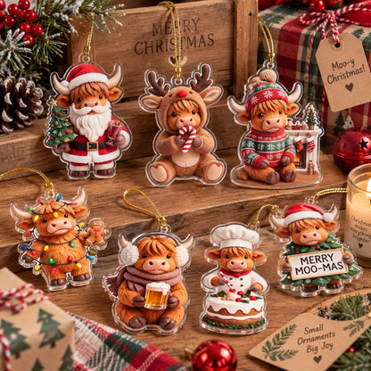 Highland Cow Advent Calendar 2026, 24 Days Christmas Countdown Blind Box, Farmhouse Decor, Christmas Set Gift for Kids, Cow Lover Gift
