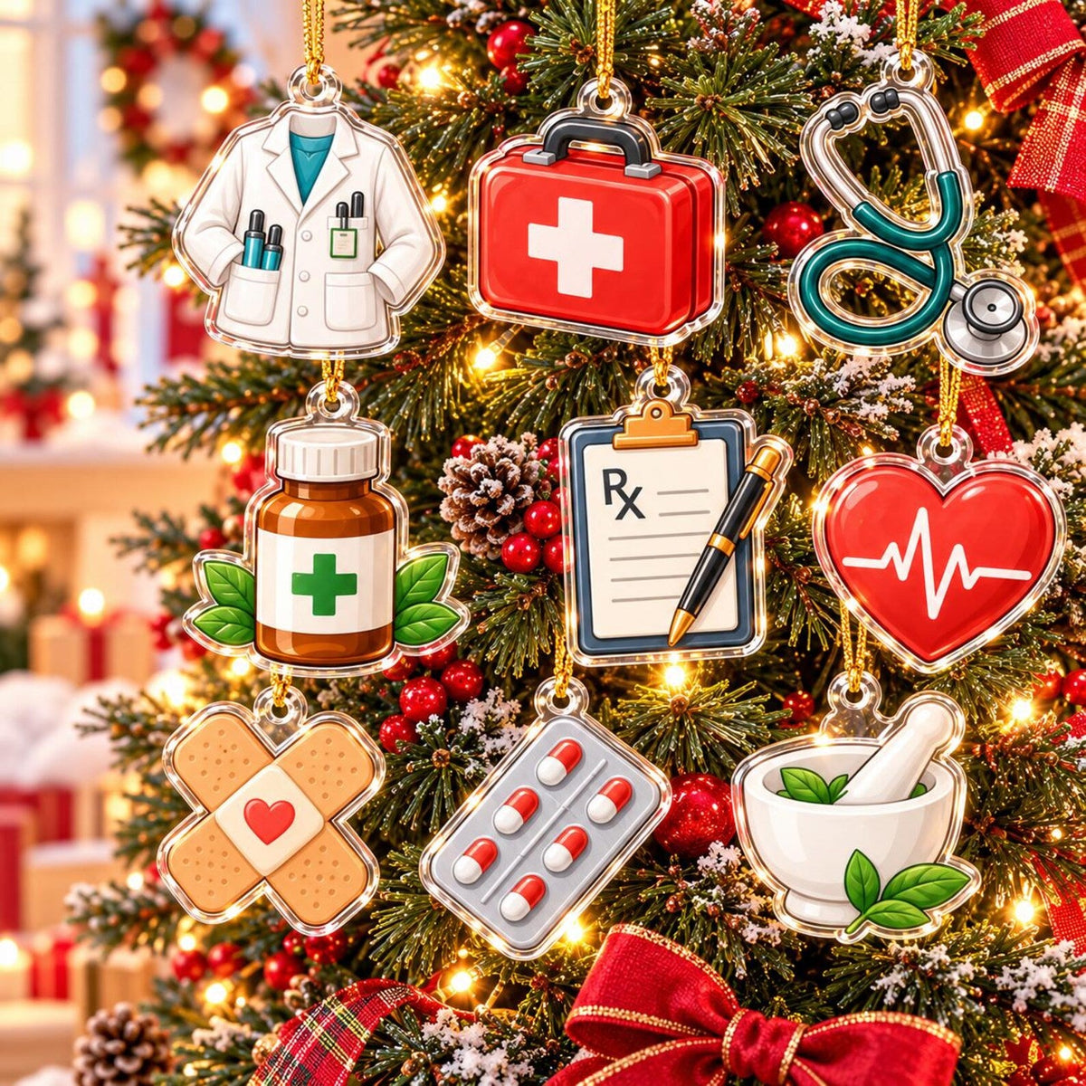 Pharmacist Advent Calendar 2026, Medical Christmas Countdown, 24 Healthcare Charms (Blind Box)