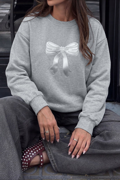 Bow Oversize Crewneck Sweatshirt