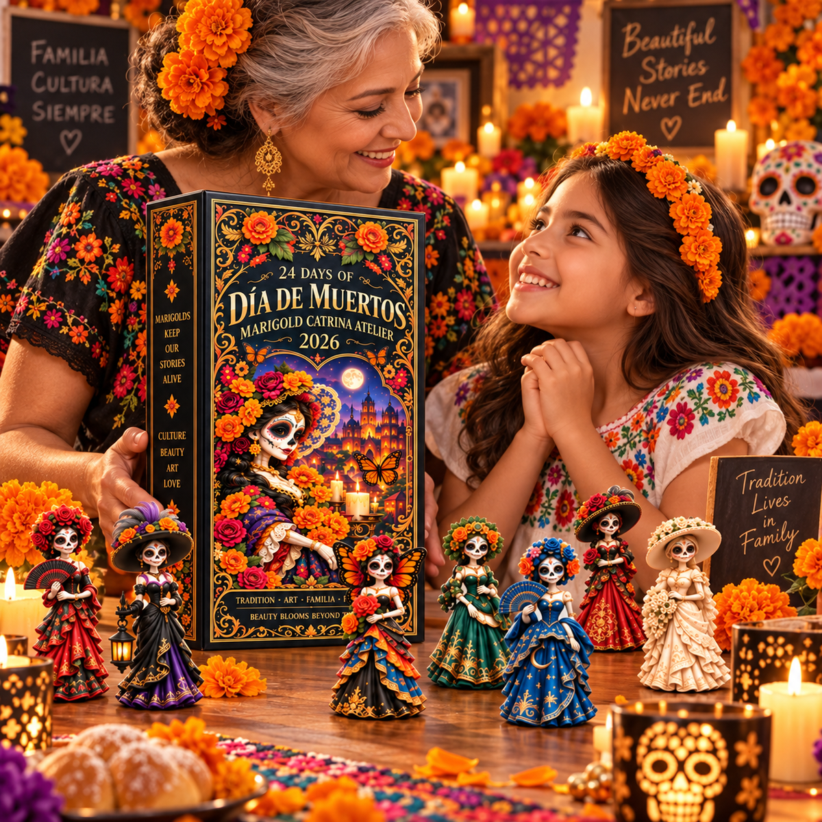 24 Days of Day of the Dead Marigold Catrina Atelier - Advent Calendar 2026