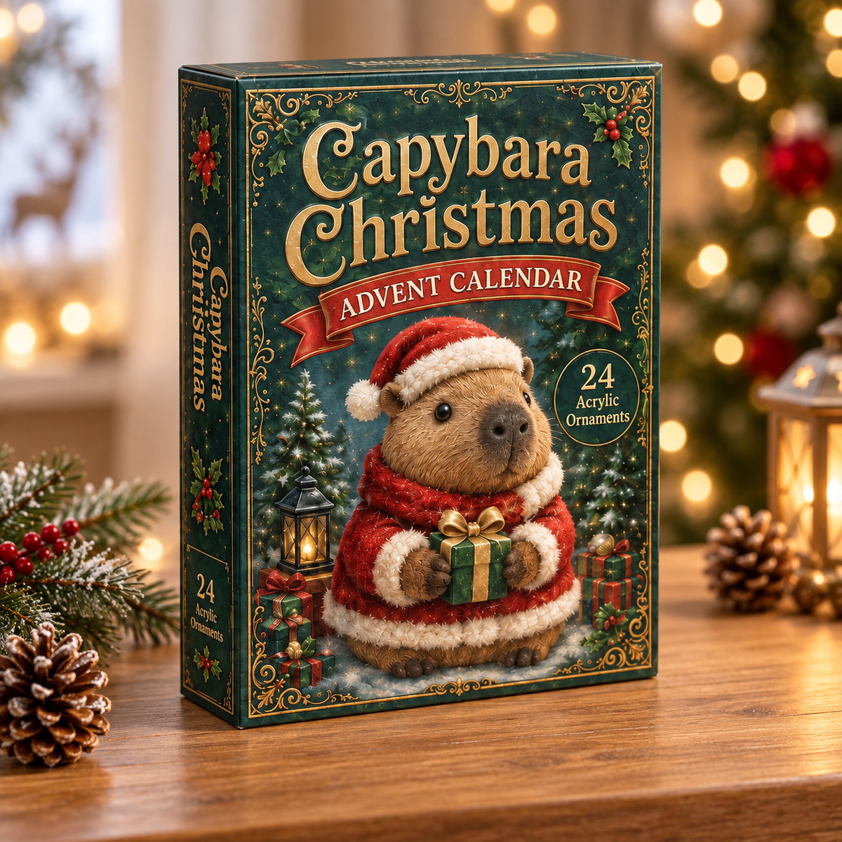 Capybara Christmas Advent Calendar 2026 - 24-Day Festive Countdown, Acrylic Charms Blind Box - Gift For Capybara Lovers