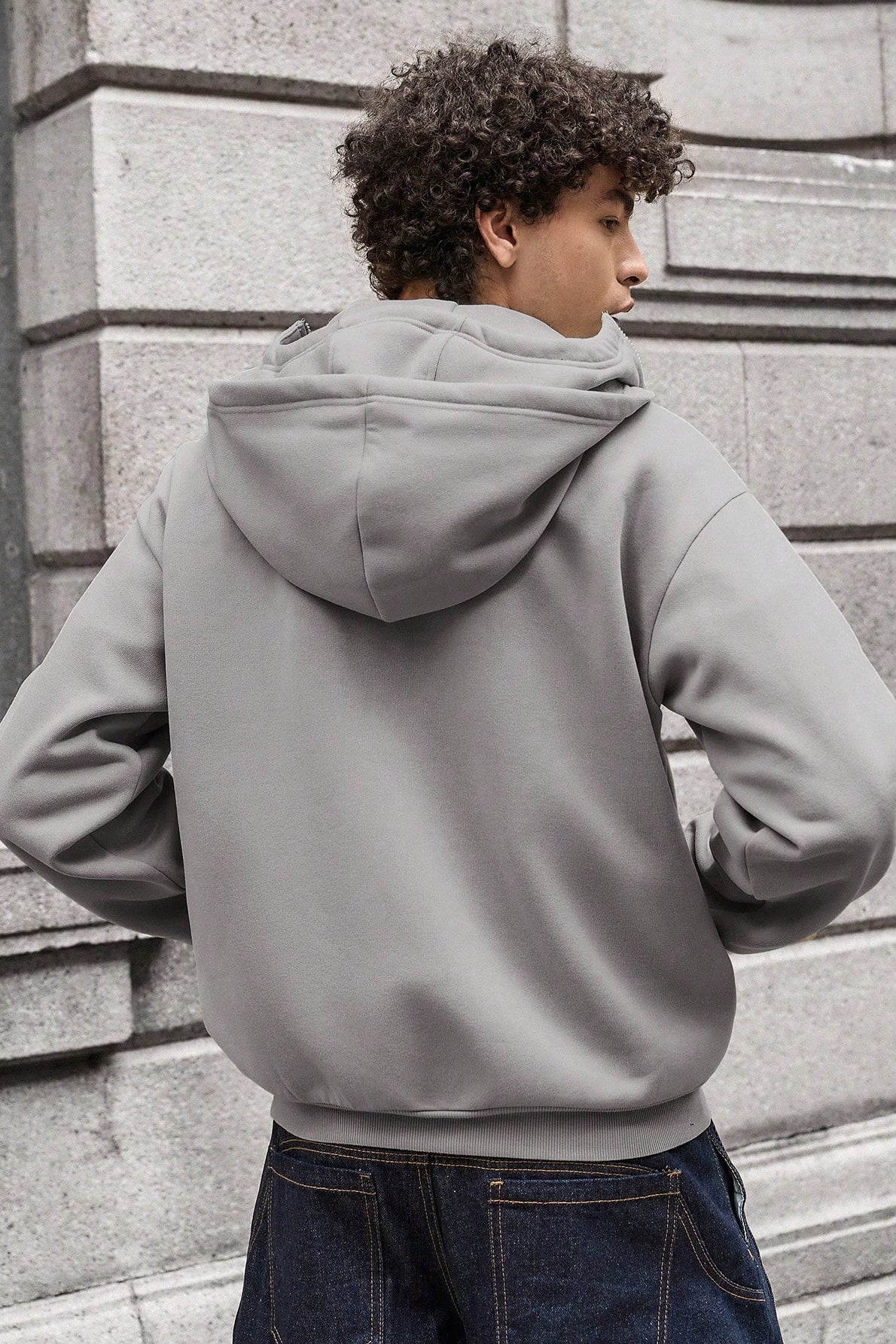 Star Detail Zip Hoodie