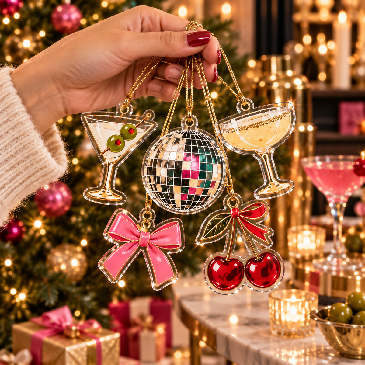 Cocktail Advent Calendar 2026, 24 Day Christmas Countdown, Cocktail Lover Ornaments, Girls Night Holiday Gift, Martini Happy Hour Decor