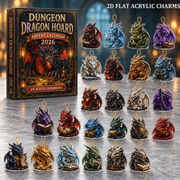 Personalized Dragon Advent Calendar 2026, 24 Acrylic Dragon Charms, 3D Effect Fantasy Countdown Gift For Dragon Lovers, Kid