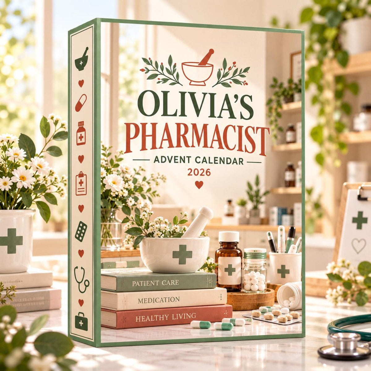 Pharmacist Advent Calendar 2026, Medical Christmas Countdown, 24 Healthcare Charms (Blind Box)